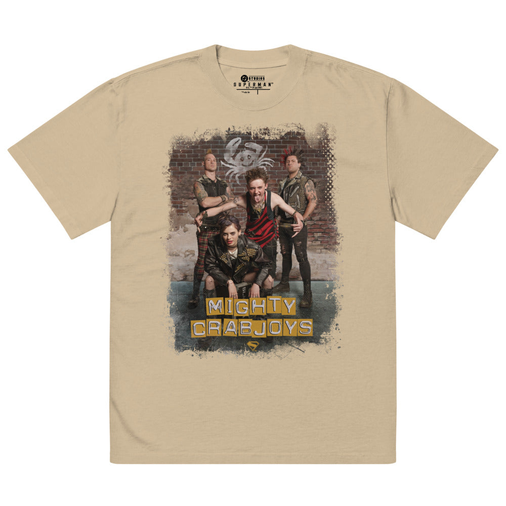 SUPERMAN (2025 Movie) Mighty Crabjoys Oversized Faded T-Shirt