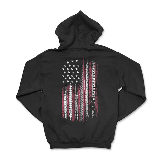 Patriotic American Flag Duck Zip-Up Hoodie