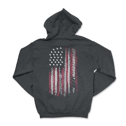 Patriotic American Flag Hoodie-Duck Themed