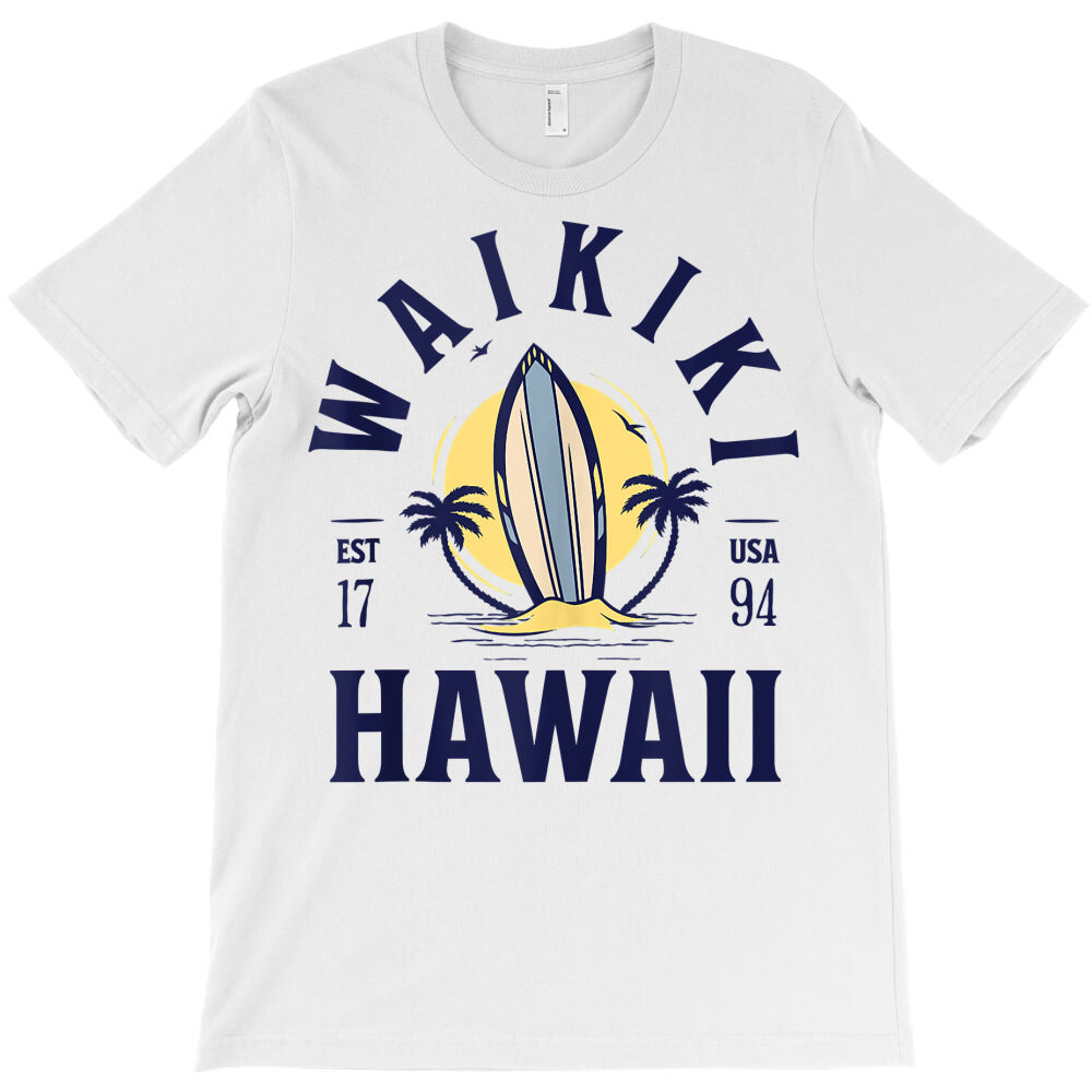Waikiki Hawaii Beach Surf Summer Vacation Vintage Tank Top T-Shirts, Hoodie, Sweatshirt