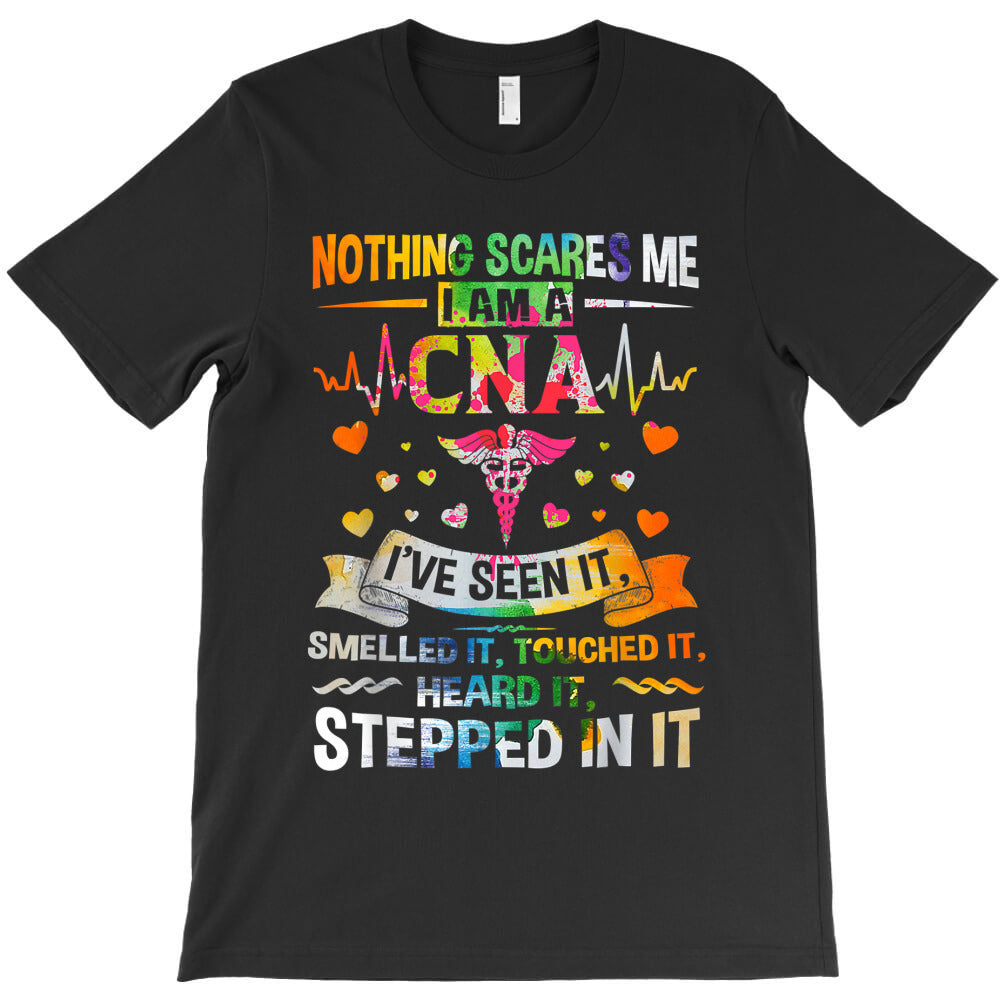 CNA Nothing Scares Me I'm a CNA Healthcare Nurse T-Shirt Hoodie, Sweatshirt | VibeTeeNation.com