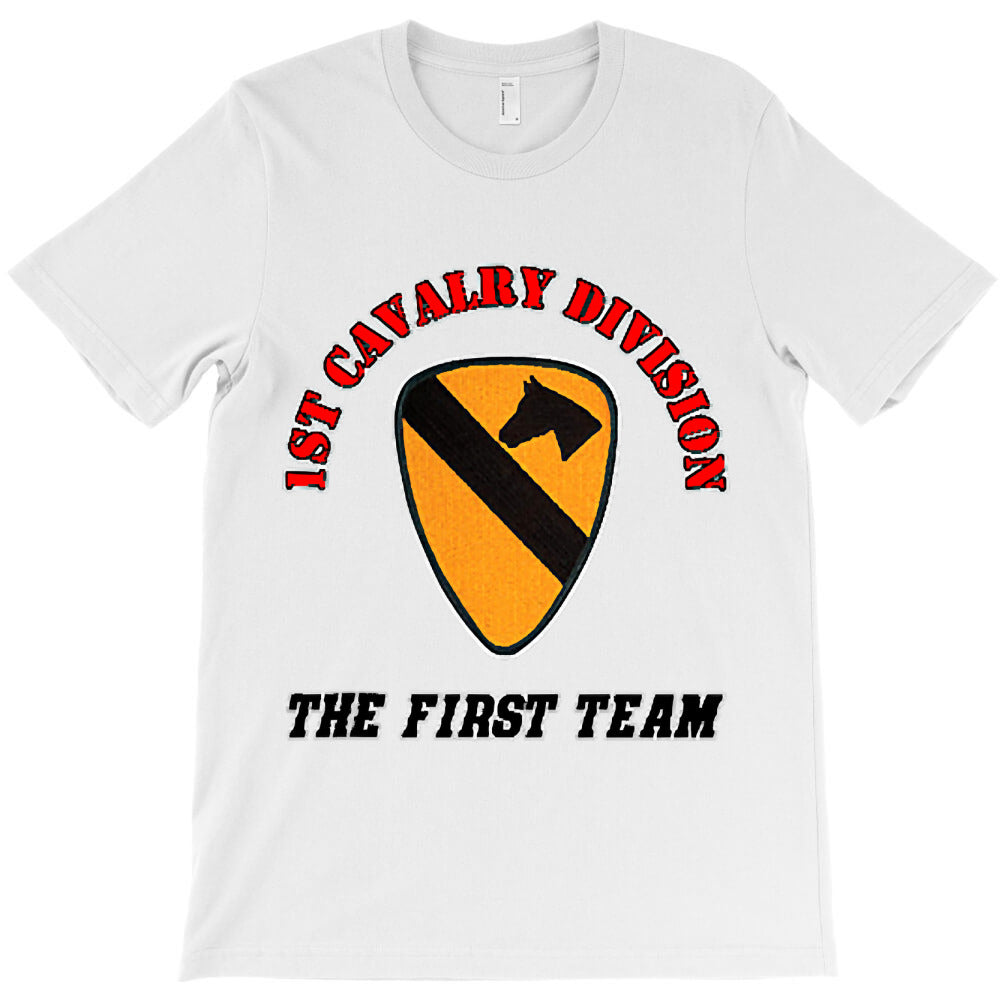 first team for army veterans of 1st cav div T-Shirt Hoodie, Sweatshirt | VibeTeeNation.com
