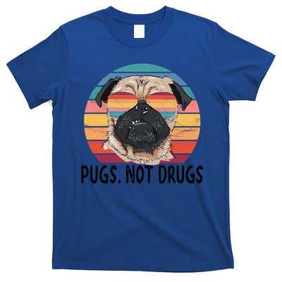 Pugs Not Drugs Funny Pug Lover Retro Vintage Gift T-Shirt Hoodie, Sweatshirt | VibeTeeNation.com