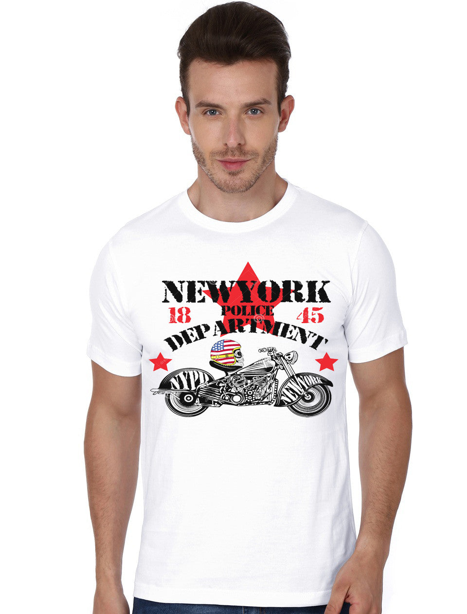 Motorcycle Skull New York White T-Shirt Hoodie, Sweatshirt | VibeTeeNation.com