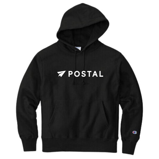 Postal Champion Reverse Weave Hoodie Black