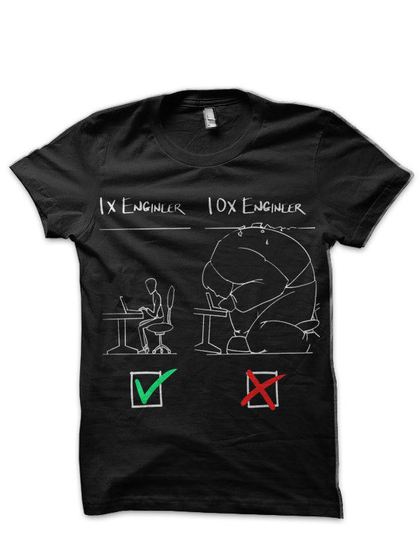 1x vs 10x Engineers-Programming T-Shirt Hoodie, Sweatshirt | VibeTeeNation.com