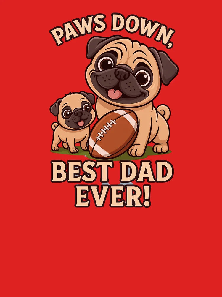 Funny Pug Dad and Son Father's Day Gift Classic T-Shirt Hoodie, Sweatshirt | VibeTeeNation.com (Image 3)