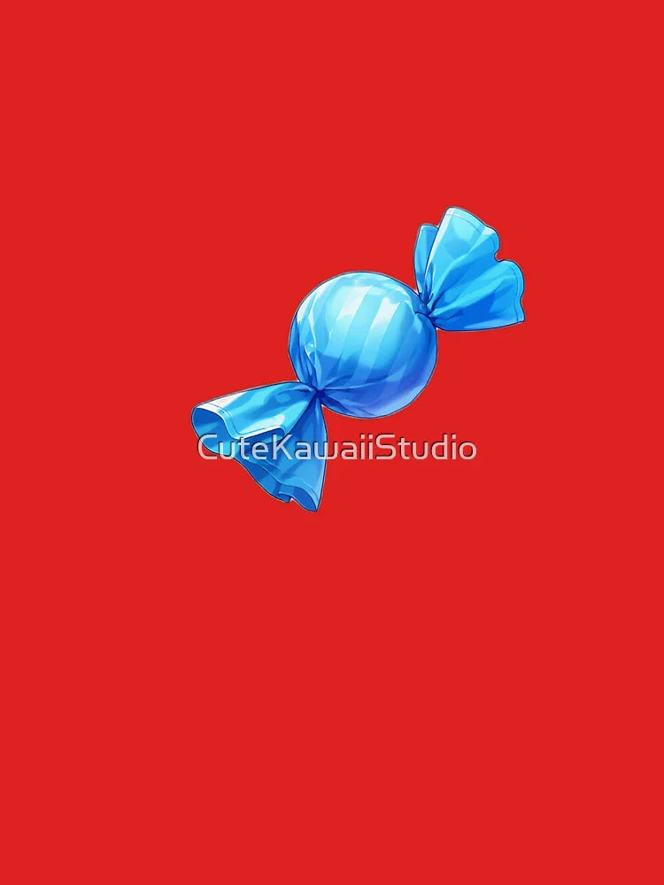 Sweet Blue Candy Wrapper Aesthetic Sticker Classic T-Shirt Hoodie, Sweatshirt | VibeTeeNation.com (Image 3)