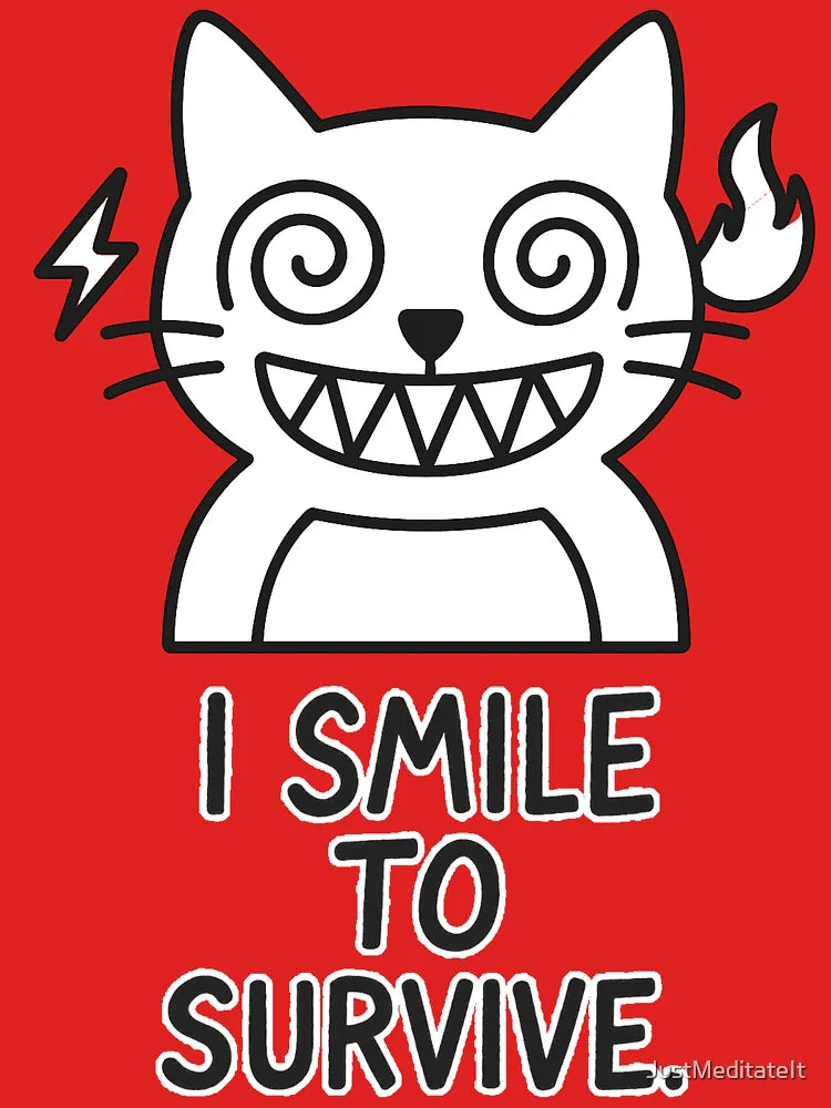 I smile to survive Hoodie and Tee for Introverts | Witty Comfort Style Classic T-Shirt Sweatshirt (Image 3)