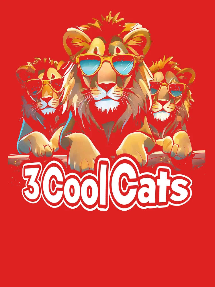 "3 Cool Cats" – Lion Crew Graphic Design Original Classic T-Shirt Hoodie, Sweatshirt | VibeTeeNation.com (Image 3)