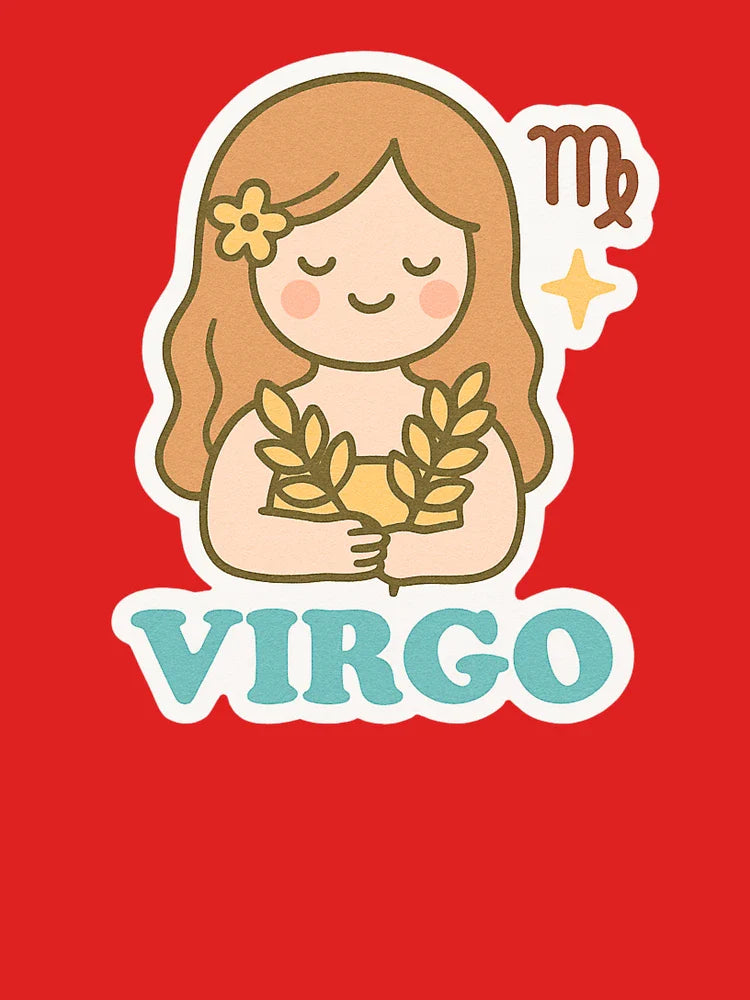 Virgo Zodiac Sign Sticker – Practical, Detail-Oriented, and Organized Virgo Design Classic T-Shirt Hoodie,... (Image 3)