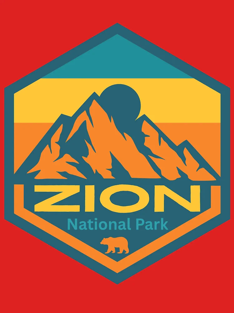 Zion National State Park Classic T-shirt Sticker Classic T-Shirt Hoodie, Sweatshirt | VibeTeeNation.com (Image 3)