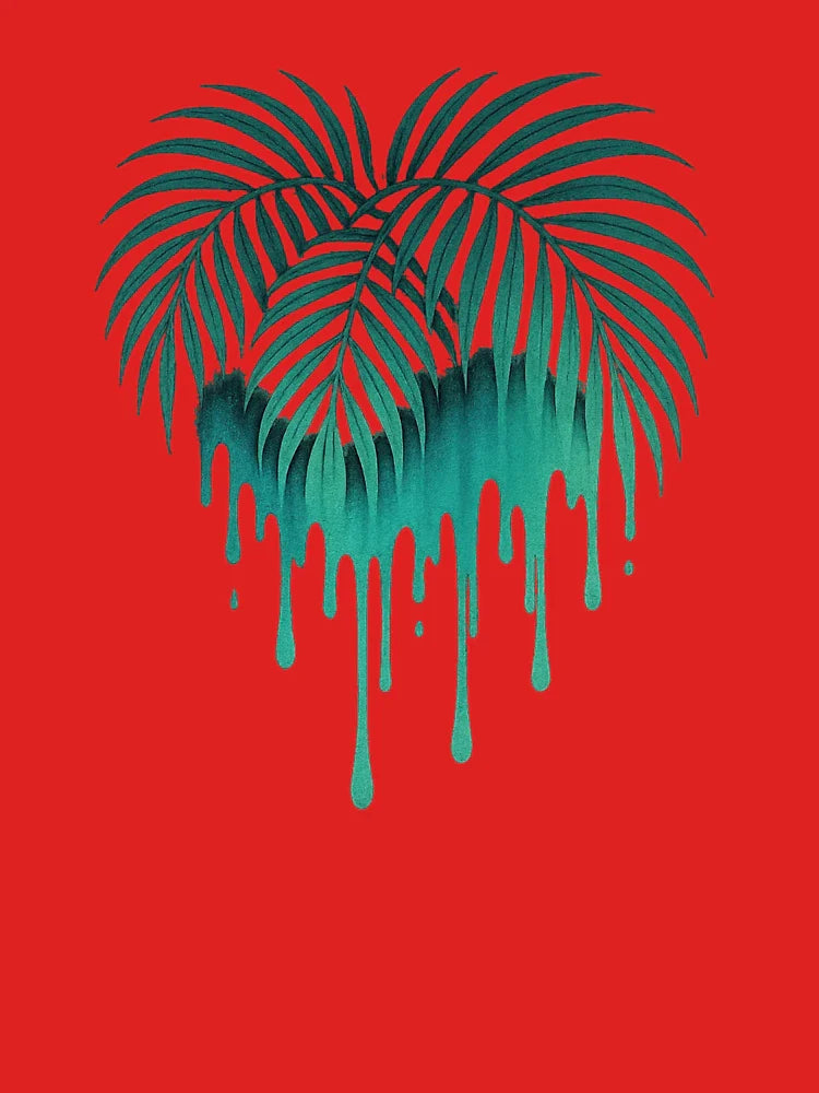 "Dripping Tropics: Surreal Palm Vibes" Classic T-Shirt Hoodie, Sweatshirt | VibeTeeNation.com (Image 3)