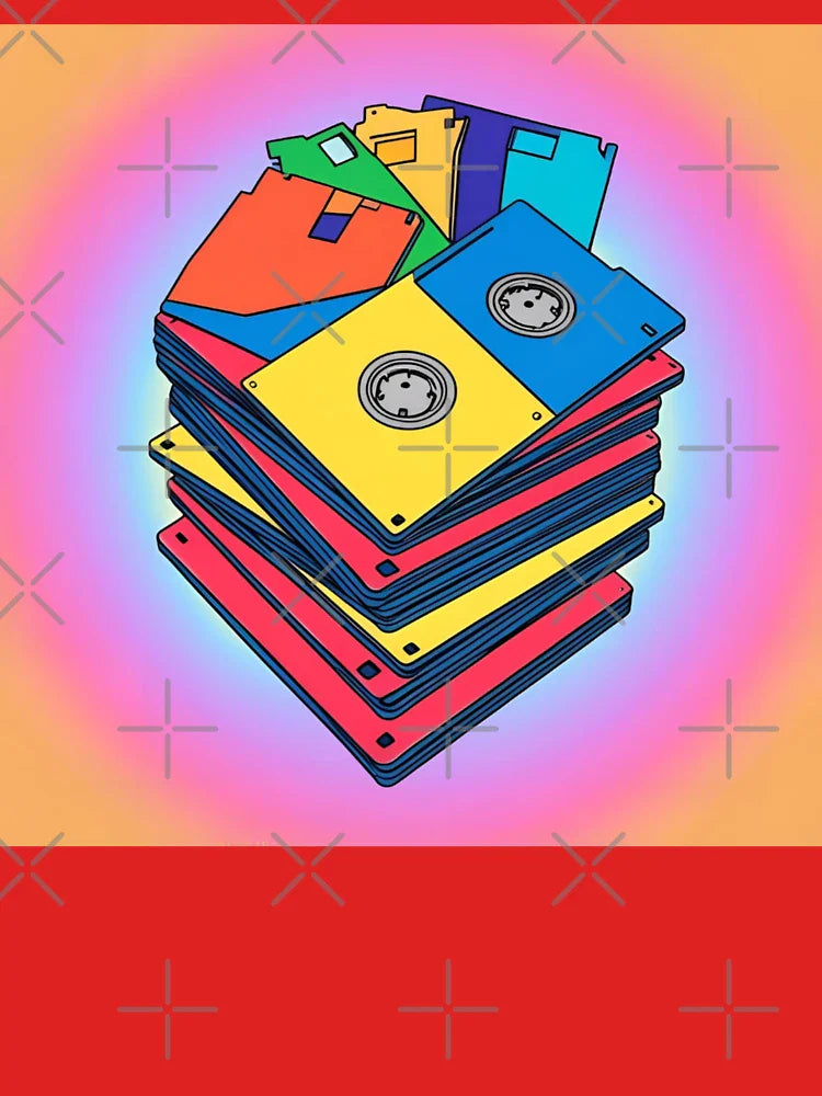 "Ctrl+Alt+Retro: Floppy Disk Frenzy" Classic T-Shirt Hoodie, Sweatshirt | VibeTeeNation.com (Image 3)