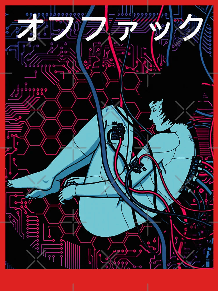 Vaporwave Cyborg Girl Dystopian Ghost Cyberpunk Style Classic T-Shirt Hoodie, Sweatshirt | VibeTeeNation.com (Image 3)