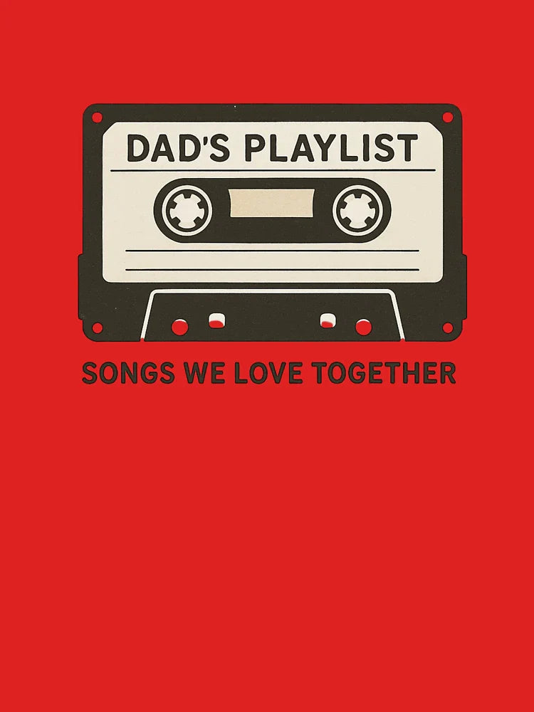 "Dad's Playlist: Retro Music Vibes" Classic T-Shirt Hoodie, Sweatshirt | VibeTeeNation.com (Image 3)