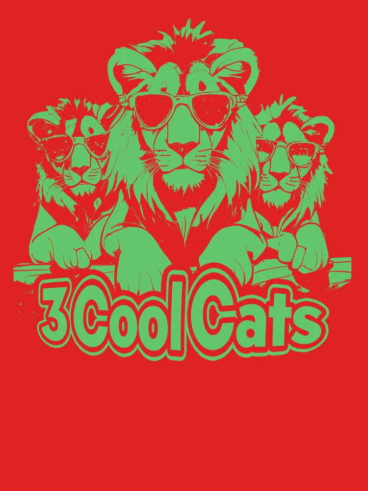 "3 Cool Cats" – Lion Crew Graphic Design Sherbert Flavour Classic T-Shirt Hoodie, Sweatshirt | VibeTeeNation.com (Image 3)