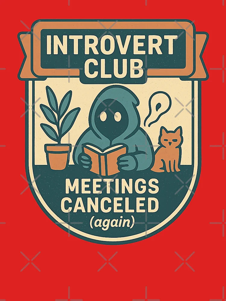Introvert Club – Meetings Canceled Classic T-Shirt Hoodie, Sweatshirt | VibeTeeNation.com (Image 3)