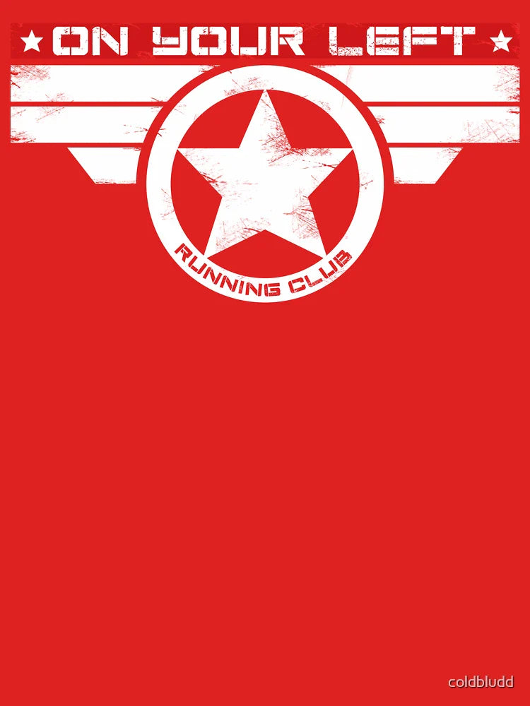 "On Your Left Running Club" Hybrid Inverted Classic T-Shirt Hoodie, Sweatshirt | VibeTeeNation.com (Image 3)