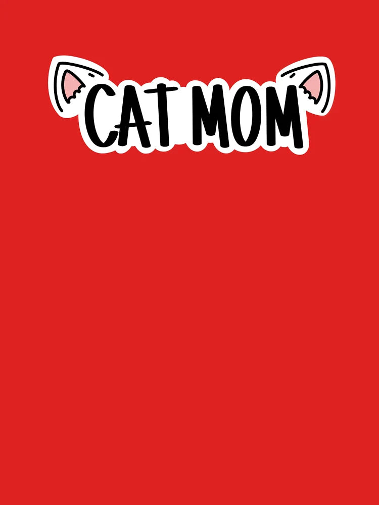 Cat Mom with Ears Classic T-Shirt Hoodie, Sweatshirt | VibeTeeNation.com (Image 3)