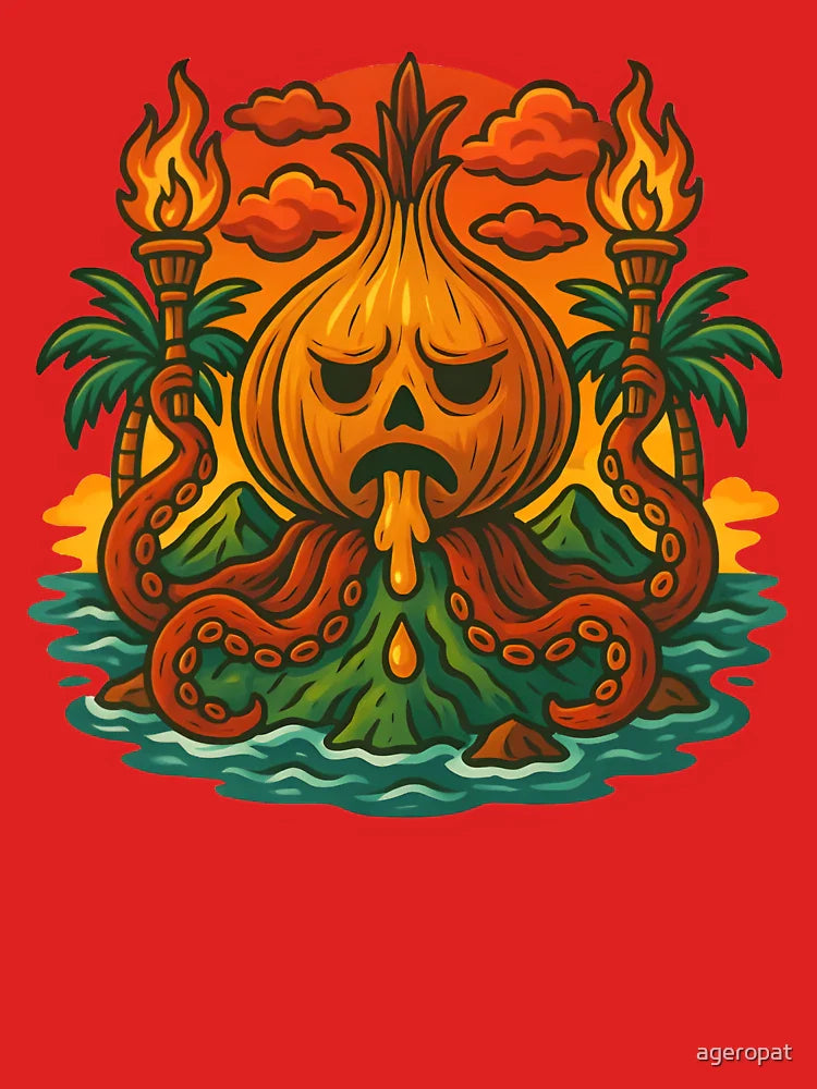 TACOONION – The Savage Shell Beast" | Snackwear Apparel Classic T-Shirt Hoodie, Sweatshirt | VibeTeeNation.com (Image 3)