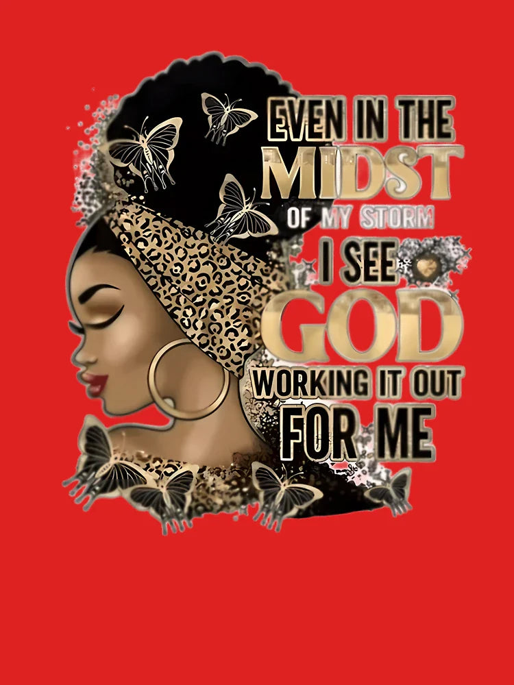 "Even in the Storm, I See God” – Empowered Woman Faith T-Shirt Classic T-Shirt Hoodie, Sweatshirt (Image 3)
