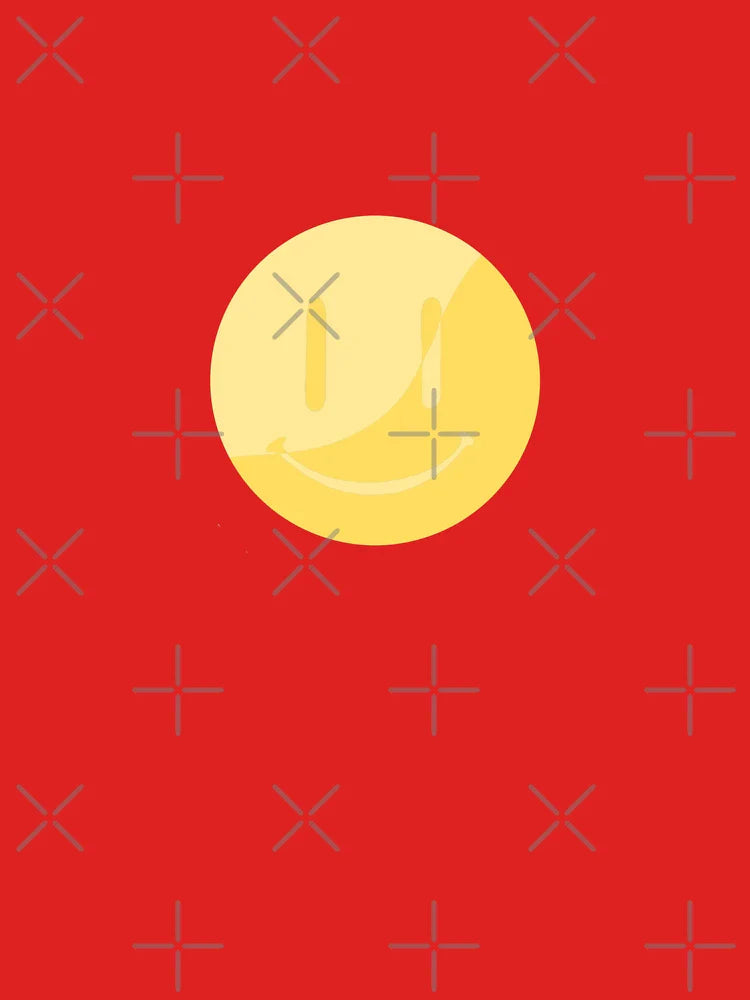 Wavy Split Yellow Smiley – Sunny Aesthetic Sticker with a Chaotic Twist Classic T-Shirt Hoodie, Sweatshirt (Image 3)