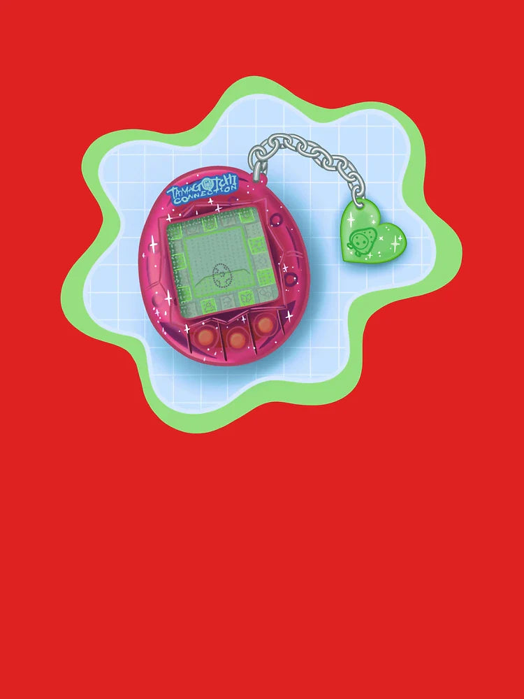 Tamagotchi Pink Sticker  Classic T-Shirt Hoodie, Sweatshirt | VibeTeeNation.com (Image 3)