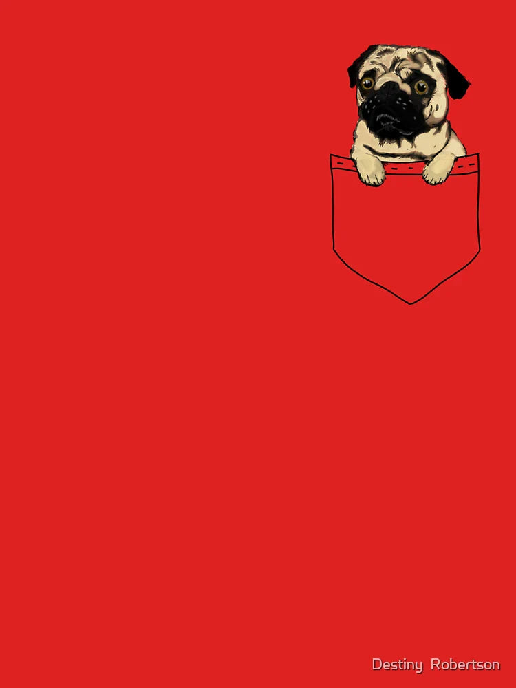 Pocket Pug Classic T-Shirt Hoodie, Sweatshirt | VibeTeeNation.com (Image 3)
