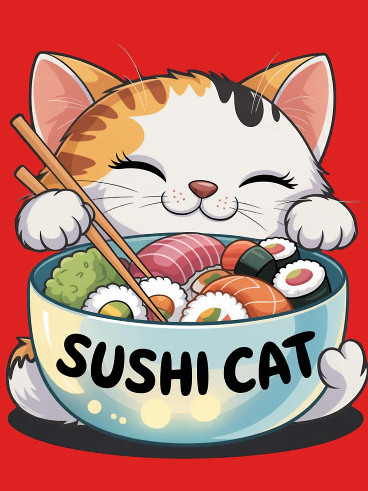 Sushi Cat Mom Classic T-Shirt Hoodie, Sweatshirt | VibeTeeNation.com (Image 3)