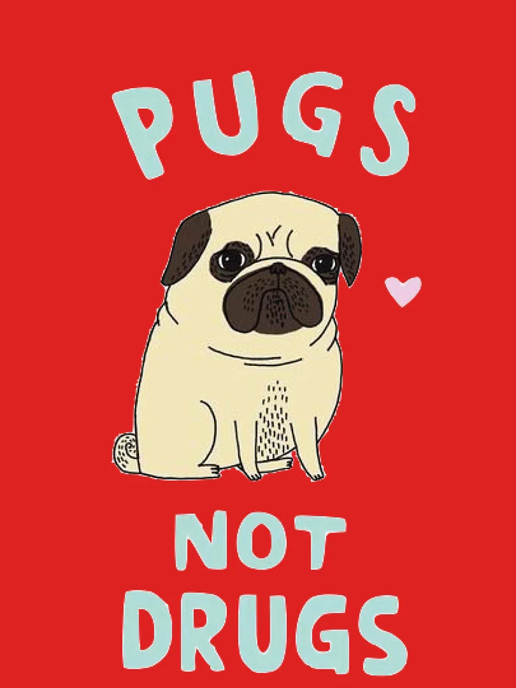 Pugs not drugs Classic T-Shirt Hoodie, Sweatshirt | VibeTeeNation.com (Image 3)