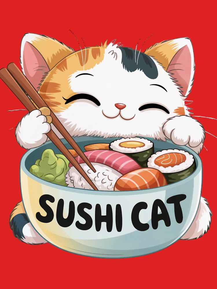 Cat Sushi Cat Owner Cat Mom Classic T-Shirt Hoodie, Sweatshirt | VibeTeeNation.com (Image 3)