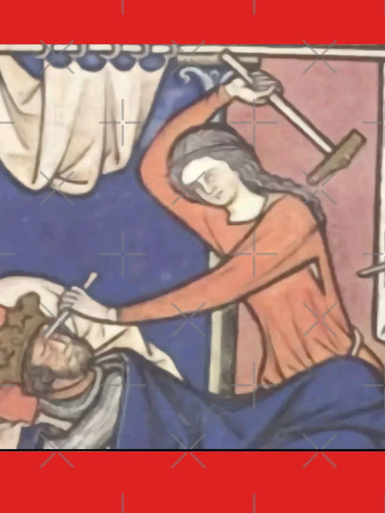 "Don't move, this won't hurt," medieval painting, 9th century AD Classic T-Shirt Hoodie, Sweatshirt (Image 3)