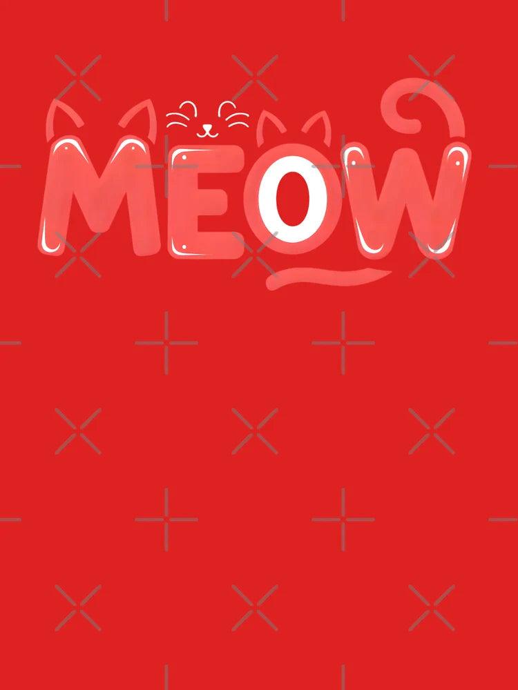 Meow Cat Lovers Funny & Cute Cat Tee For Cat Moms & Dads Classic T-Shirt Hoodie, Sweatshirt | VibeTeeNation.com (Image 3)