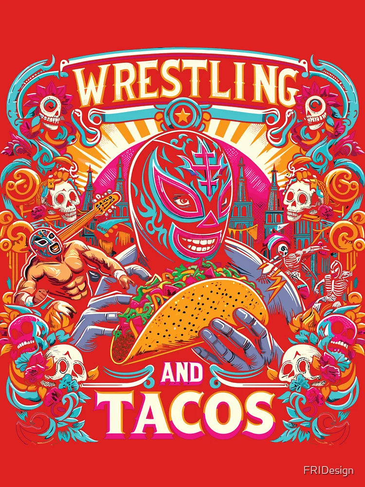 Wrestling and Tacos Classic T-Shirt Hoodie, Sweatshirt | VibeTeeNation.com (Image 3)