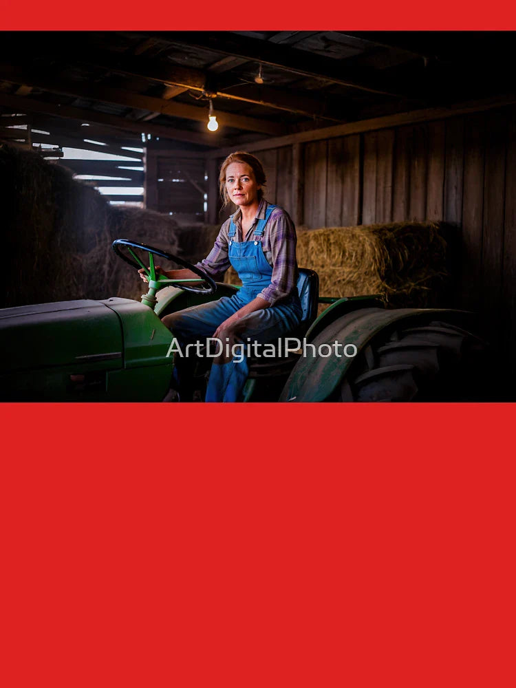 Woman Farmer Portrait Classic T-Shirt Hoodie, Sweatshirt | VibeTeeNation.com (Image 3)