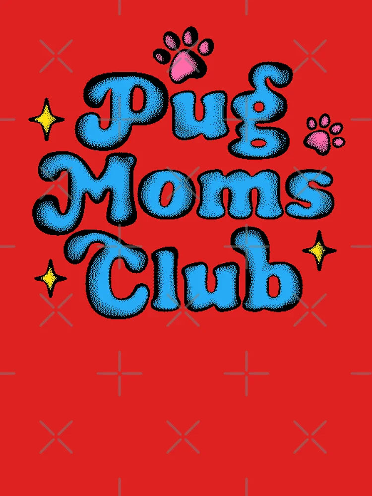 Pug Moms Club Classic T-Shirt Hoodie, Sweatshirt | VibeTeeNation.com (Image 3)