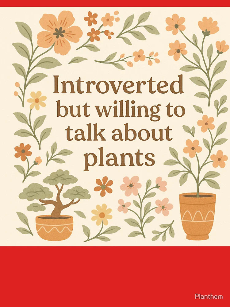 Introverted But Willing to Talk About Plants – Floral Quote Classic T-Shirt Hoodie, Sweatshirt | VibeTeeNation.com (Image 3)