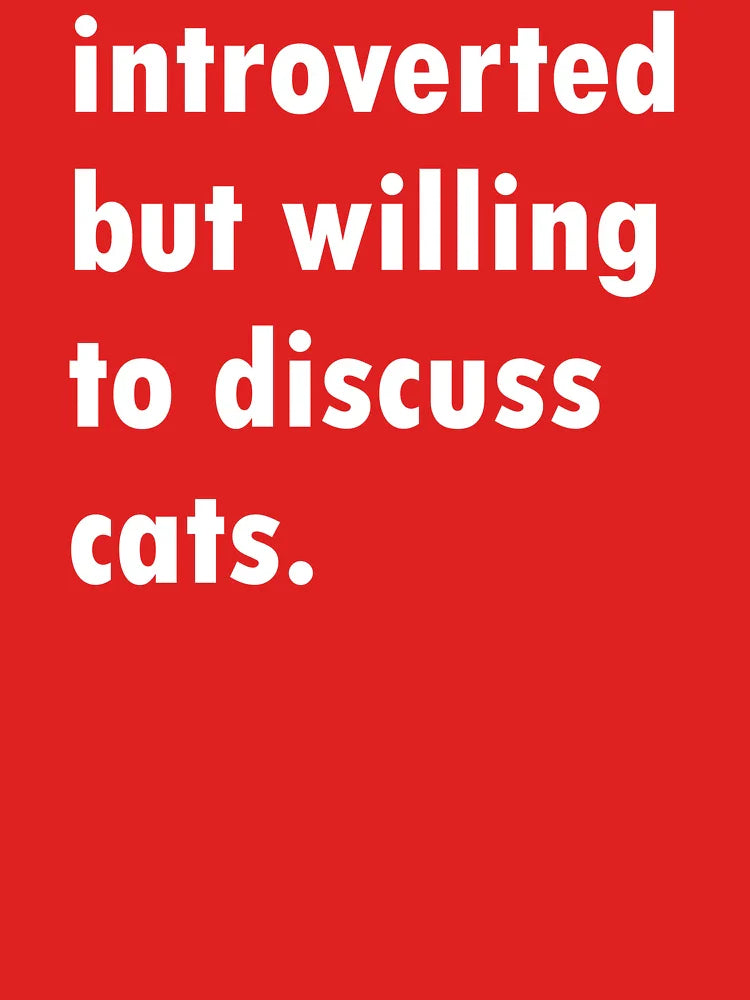 Introverted But Willing To Discuss Cats Classic T-Shirt Hoodie, Sweatshirt | VibeTeeNation.com (Image 3)