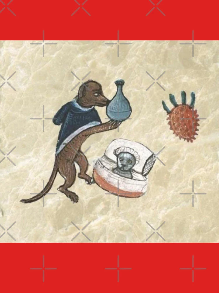 "The Wise Dog of the Healing Arts", medieval painting, 11th century AD Classic T-Shirt Hoodie, Sweatshirt (Image 3)