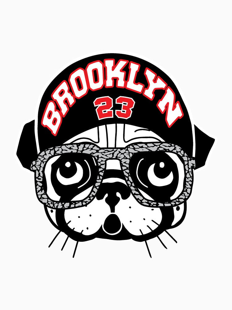 Brooklyn Pug 23 Elephant Skin Glasses Premium T-Shirt Hoodie, Sweatshirt | VibeTeeNation.com (Image 4)