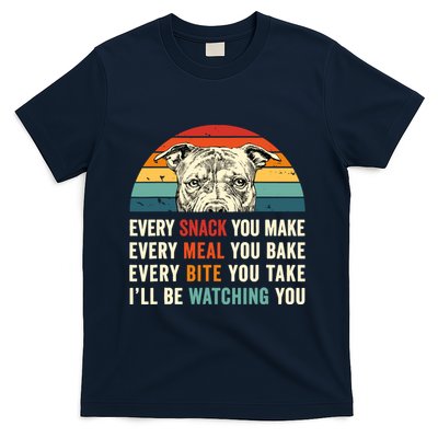 Retro Every Snack You Make Every Meal You Bake Pittie Dog T-Shirt Hoodie, Sweatshirt | VibeTeeNation.com