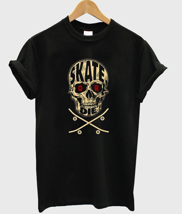 skate die skull t-shirt Hoodie, Sweatshirt | VibeTeeNation.com