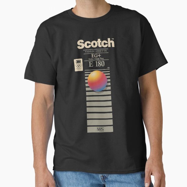 VHS Scotch E180 Classic T-Shirt Hoodie, Sweatshirt | VibeTeeNation.com (Image 2)