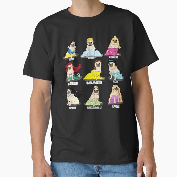 Pug Princesses Classic T-Shirt Hoodie, Sweatshirt | VibeTeeNation.com (Image 2)