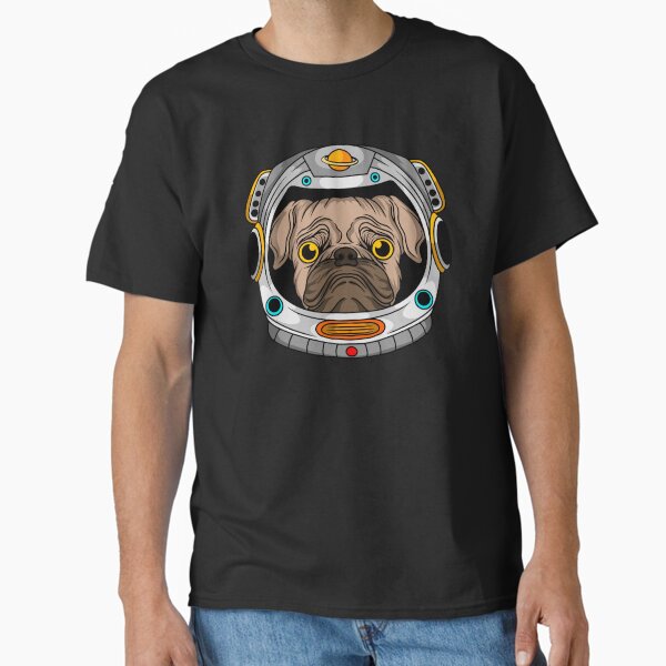 Pugstronaut Classic T-Shirt Hoodie, Sweatshirt | VibeTeeNation.com (Image 2)