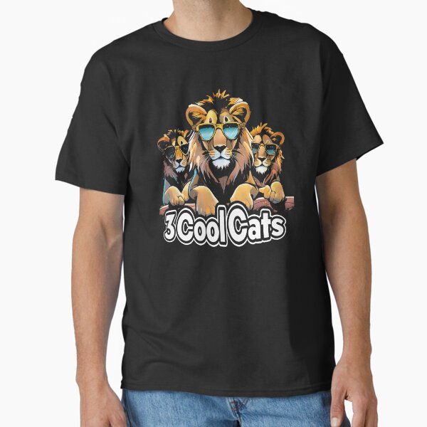 "3 Cool Cats" – Lion Crew Graphic Design Original Classic T-Shirt Hoodie, Sweatshirt | VibeTeeNation.com (Image 2)