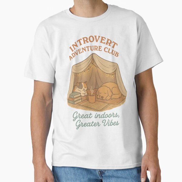 Introvert Adventure Club – Cozy Blanket Fort Vibes Classic T-Shirt Hoodie, Sweatshirt | VibeTeeNation.com (Image 2)