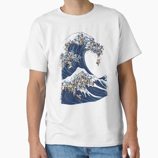 The Great Wave of Pug Classic T-Shirt Hoodie, Sweatshirt | VibeTeeNation.com (Image 2)