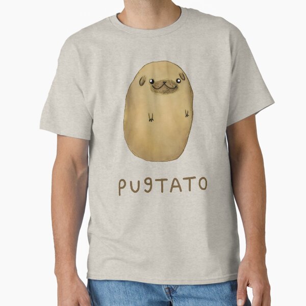 Pugtato Classic T-Shirt Hoodie, Sweatshirt | VibeTeeNation.com (Image 2)